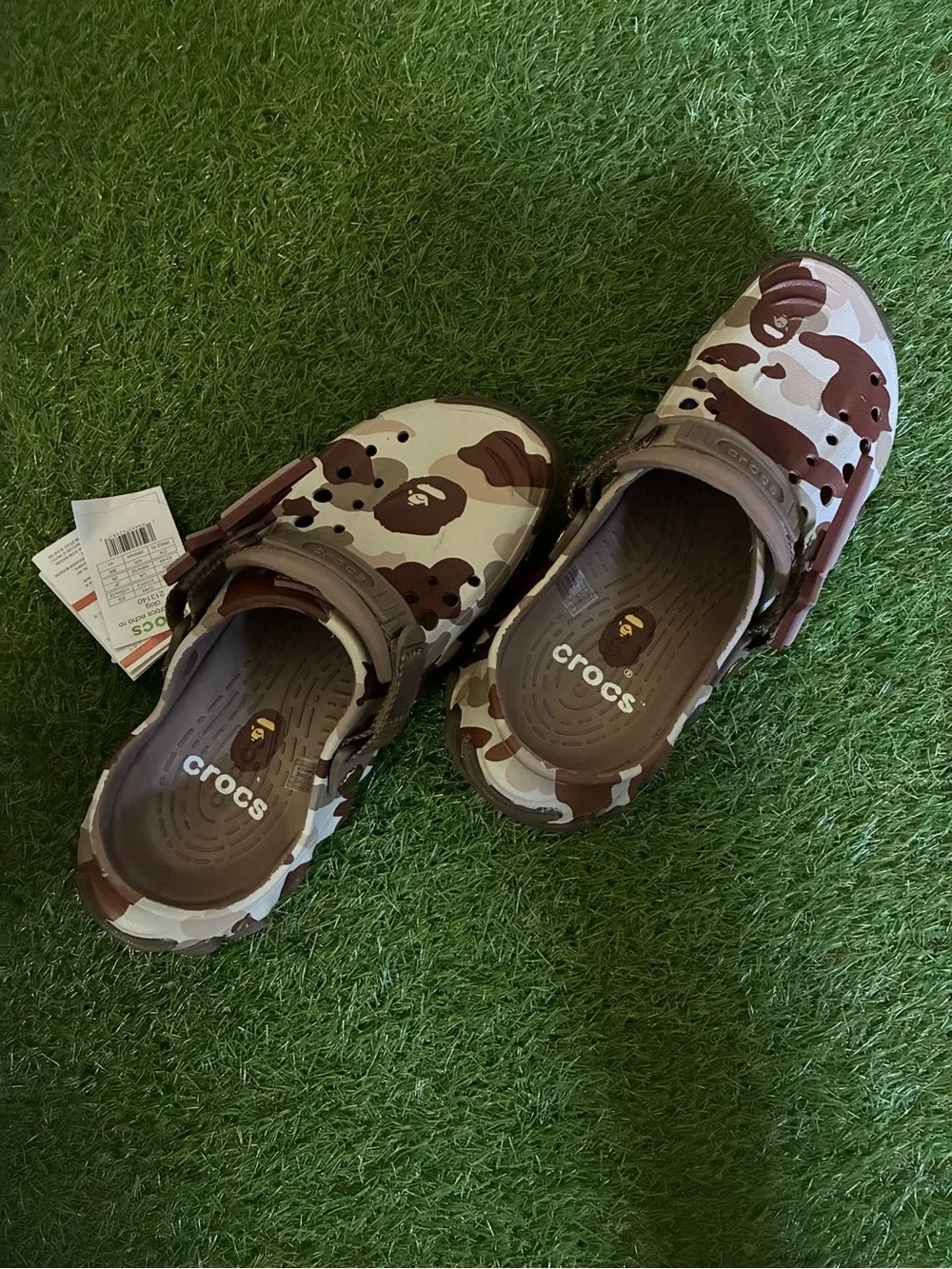 Men Slip-On Clogs- Brown/Cream